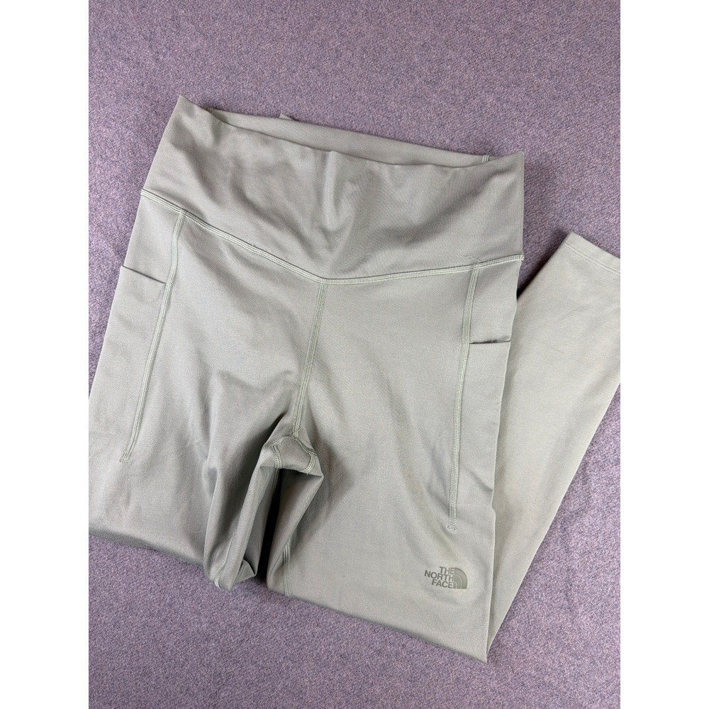 The North Face Leggings Womens XL Sage Green High Rise Side Pocket Athletic